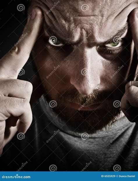 Spooky Angry Man With Evil Sinister Eyes Stock Image Image Of Grungy