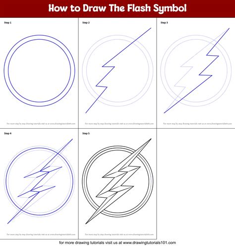 How To Draw The Flash Symbol Printable Step By Step Drawing Sheet 1d1