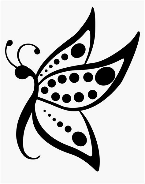 Clipart Black And White Butterfly Silhouette Hd Png Download Kindpng