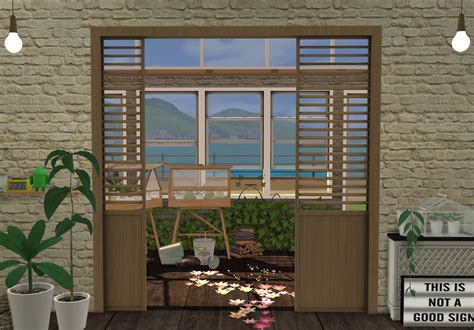 Sims 4 Glass Door Cc