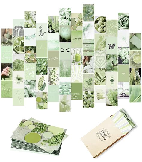 Buy Sage Green Wall Collage Kit Aesthetic Pictures Aesthetic Room