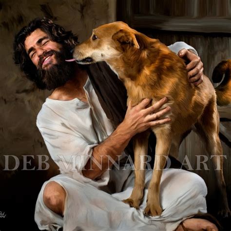 Jesus Art Laughing Jesus By Deb Minnard A Etsy