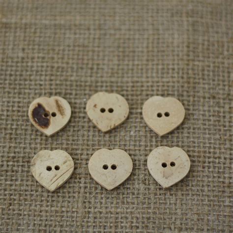 Six Wooden Heart Buttons By The Wedding Of My Dreams