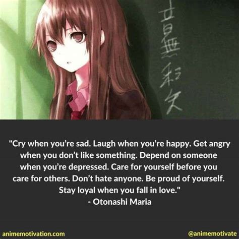 25 Of The Best Anime Quotes About Depression You Should See Wotakugo