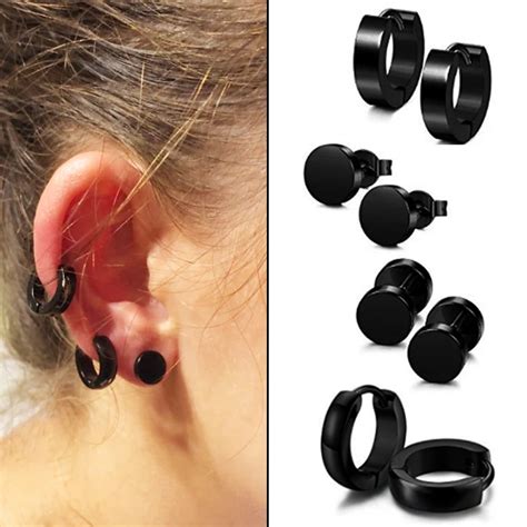 New Stainless Steel Piercing Earrings Pairs Set Barbell Earring