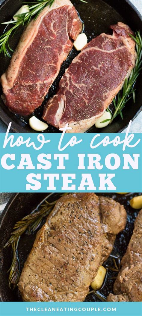 Remove the steak from the refrigerator and pat dry. Cast Iron Steak | Recipe in 2020 | Cooking, Cast iron ...