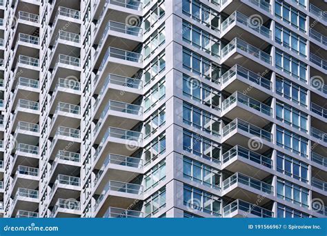 Balconies Of Modern High Rise Apartment Building Stock Image Image Of