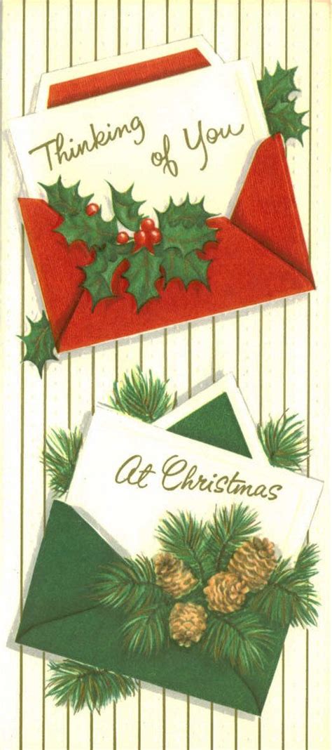 Vintage Christmas Card Thinking of You by TheVintageGreeting, $3.95