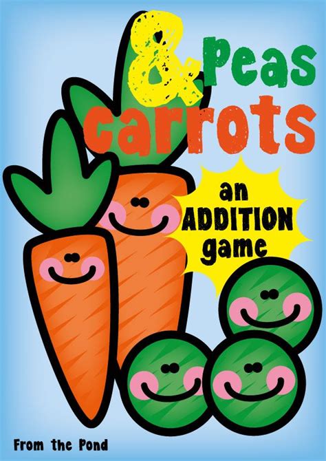 Peas And Carrots Free Addition Game Kindergarten Math Activities