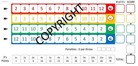 Perfect Printable Qwixx Score Sheet Easily Cut To Size Etsy