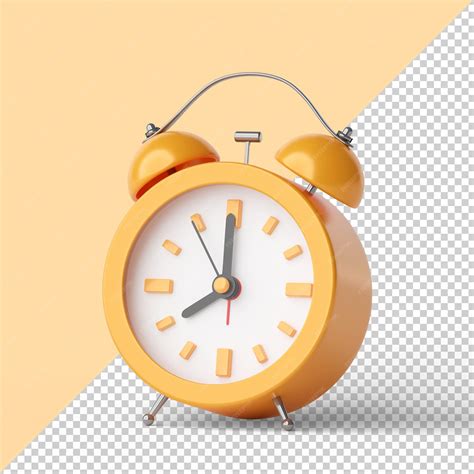 Premium Psd Alarm Clock Isolated 3d Render