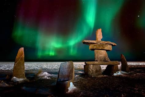 Manitoba Northern Lights Inukshuk Exploremb Northern Lights