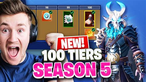 New Season 5 Tier 100 Unlocked Fortnite Battle Royale Youtube