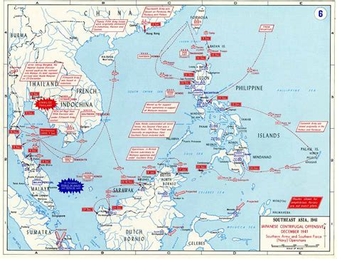 Map Map Showing Japanese Offensives In Dec 1941 World War Ii Database