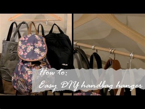 Simple doesn't have to be boring and this piece shows that. HOW TO: Easy DIY Handbag hanger - YouTube
