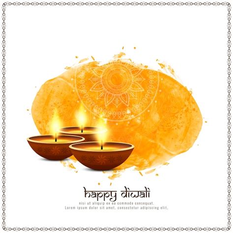 Free Vector Abstract Stylish Happy Diwali Festival Greeting Background
