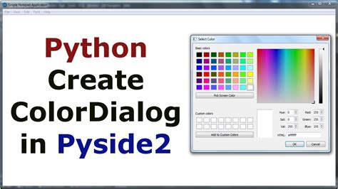 Pyside How To Create Colordialog In Python Qt For Python