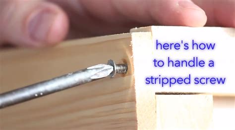 Stripped Screws Are An Inevitable Nuisance Of Basic Home Projects And