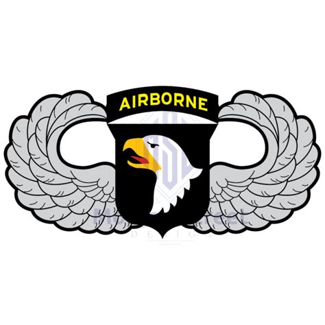 5” 101st Airborne Parachutist Badge Jump Wings Decal Car Yeti Various