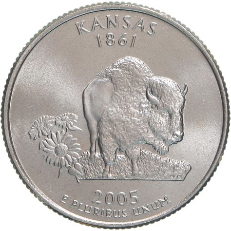 2005 D Kansas State Quarter Satin Finish Daves Collectible Coins