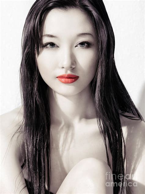 Sensual Artistic Beauty Portrait Of Young Asian Woman Face Photograph