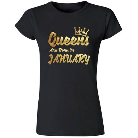 New Gold Queens Are Born In January 12 Months Tshirt Birthday Party Tee Shirt Size 2x Large