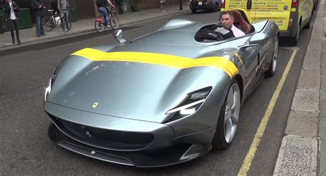 Ferrari Monza Sp1 Is Guaranteed To Snap Some Necks In London Carscoops