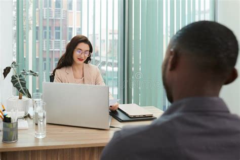 Hr Manager Talking To Candidate Stock Image Image Of Employee