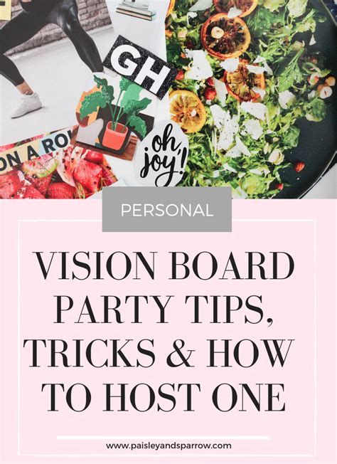 Vision Board Party Tips And Ideas Paisley And Sparrow