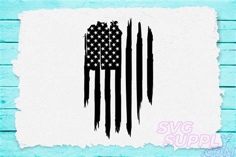 Vertical American Flag Svg