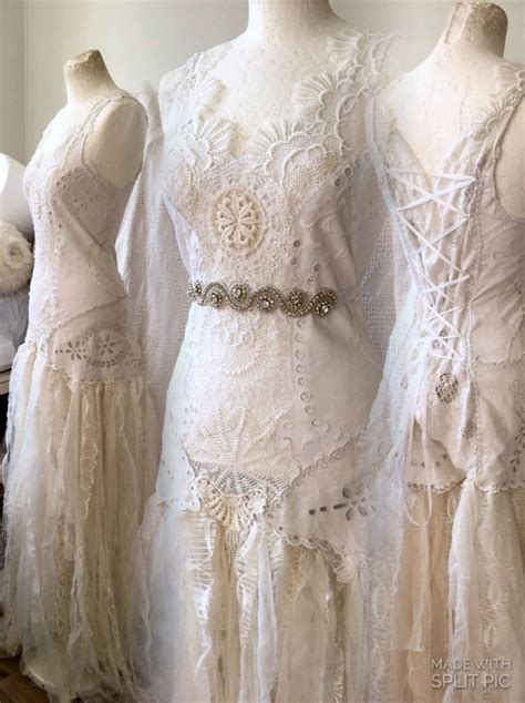 Bohemian Fairy Wedding Dressbridal Gown French Lacerepurposed Wedding