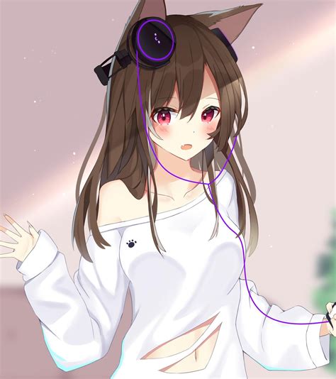 Anime Girl With Headphones Aesthetic