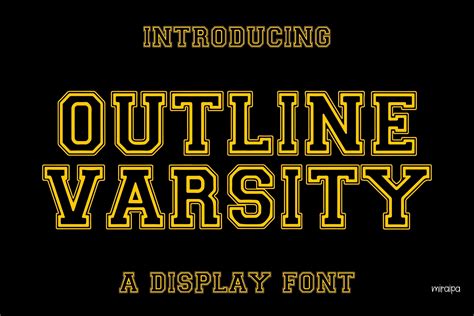 Download Outline Varsity Font For Free Font Studio