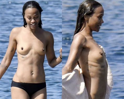 Marvels Guardians Of The Galaxy Actress Zoe Saldana Shows Her Nude