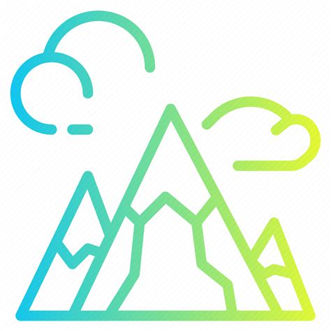 Hill Landscape Mountain Nature Peak Icon Download On Iconfinder