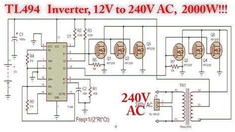 Q1 and q2 must be fitted to a proper heat sink. TL494 Inverter Circuit with IRF3205 Power MOSFET (2000W ...