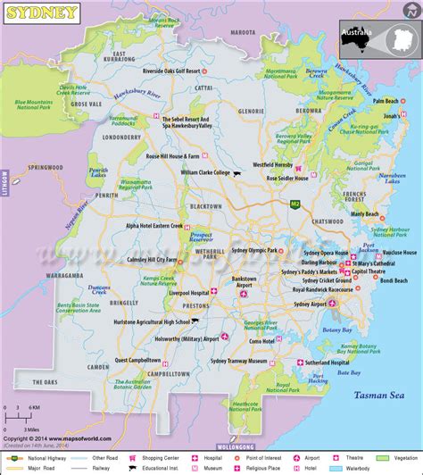 Sydney Map | Map of Sydney Australia - Maps of World