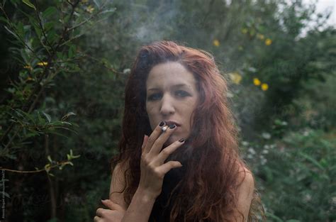 Smoking Redhead Portrait By Alessio Bogani