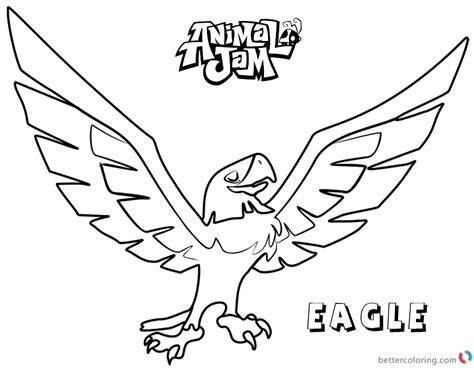 African animals printouts of many african animals. Animal Jam Coloring Pages Eagle - Free Printable Coloring ...