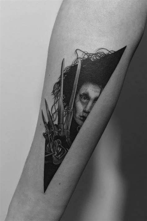Edward Scissorhands Tattoo On The Inner Forearm Edward Scissorhands