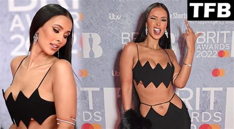 Maya Jama Flashes Her Boobs And Abs In A Very Skimpy Dress At The BRIT