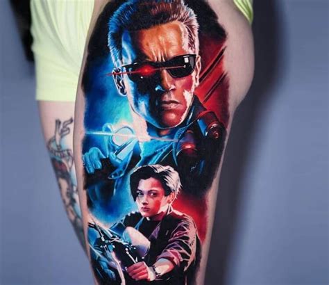 Terminator 2 Tattoo By Michael Taguet Post 29164 Terminator Tattoo