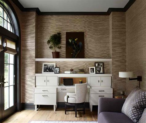 Stunning Wallpapers In 20 Home Office And Study Spaces Home Design Lover