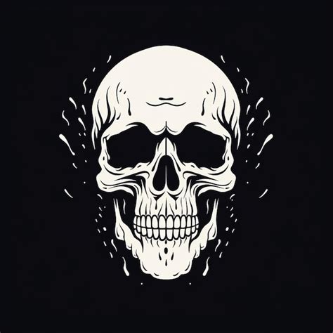 Premium Ai Image Old School Skull Graphic