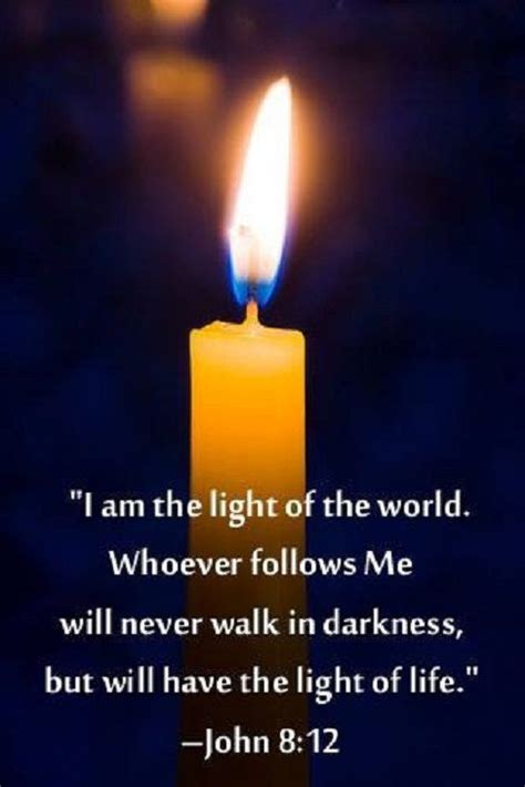 the living john 8 12 light of the world candle in the dark