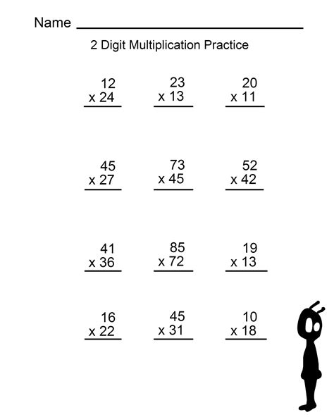 4th Grade Multiplication Worksheets Free Handy Printable 38th Grade