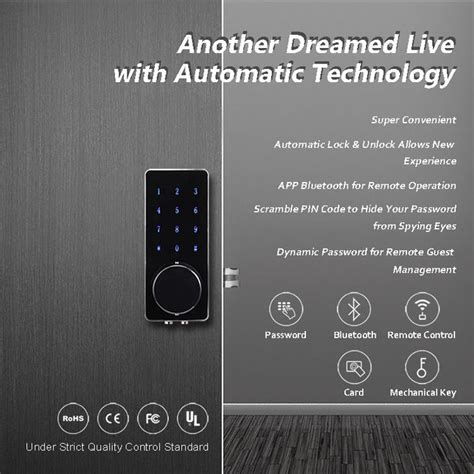 App Control Remote Front Door Lock Smart Bluetooth Self Locking Door Lock