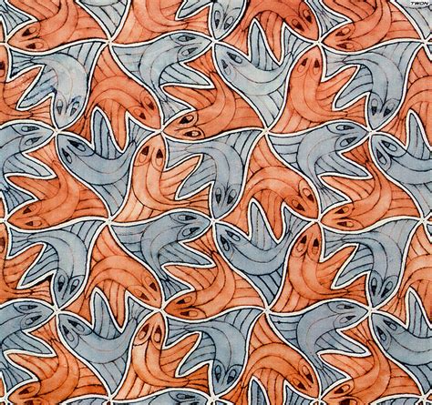 Symmetry Watercolor 94 Fish Mc Escher Encyclopedia