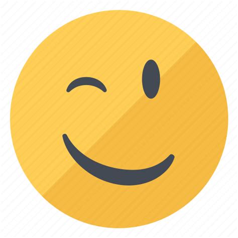 Emoji Emoticon Emotion Expression Friendly Smiley Wink Icon