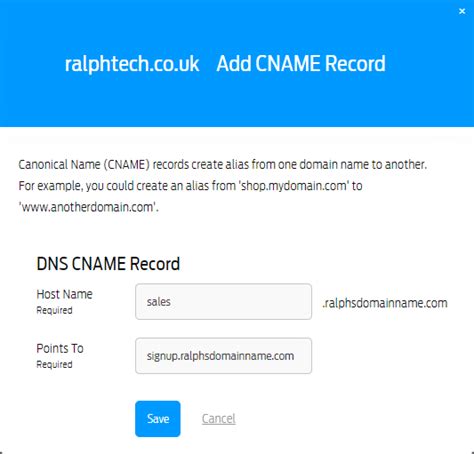 With a cname record, you can use a subdomain as an alias for another domain. DNS CNAME records